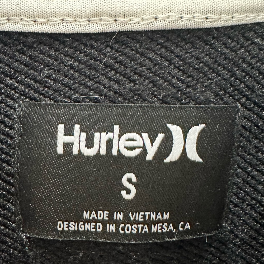 hurley women’s black and white zip up hoodie - Picture 3 of 3
